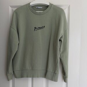 Zara Green Crewneck Sweater